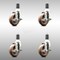 Service Caster 4 Inch 316SS High Temp Glass Filled Nylon 1-5/8 Inch Stem Caster Set Brake SCC SCC-SS316EX20S414-GFNSHT-TLB-158-4 - alternate 1